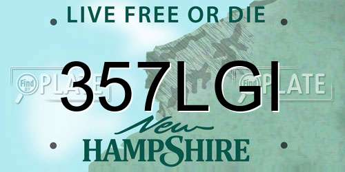 357LGI New Hampshire License Plate