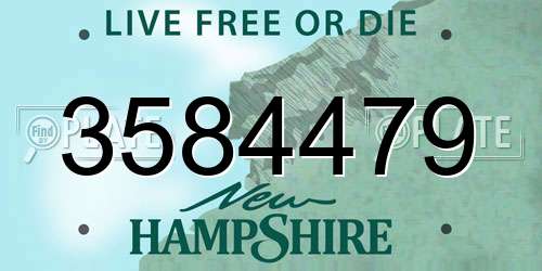 3584479 New Hampshire License Plate