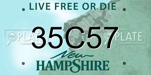 35C57 New Hampshire License Plate