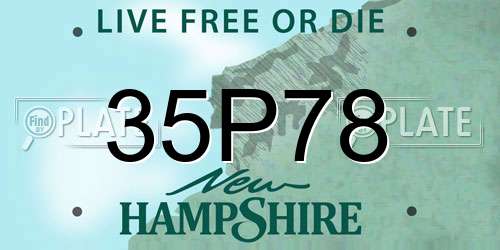 35P78 New Hampshire License Plate