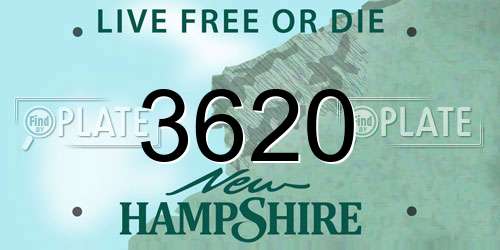 3620 New Hampshire License Plate