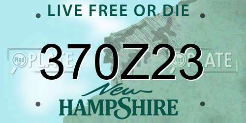 370Z23 New Hampshire License Plate