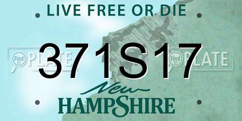 371S17 New Hampshire License Plate