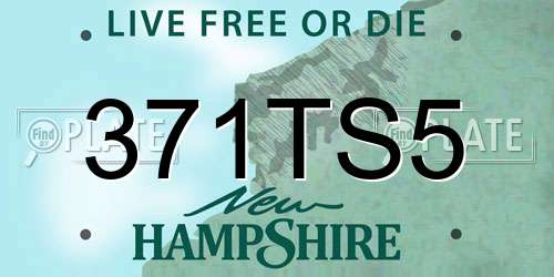 371TS5 New Hampshire License Plate