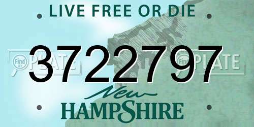 3722797 New Hampshire License Plate