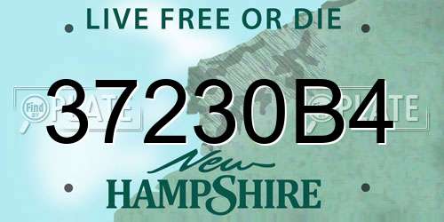 37230B4 New Hampshire License Plate
