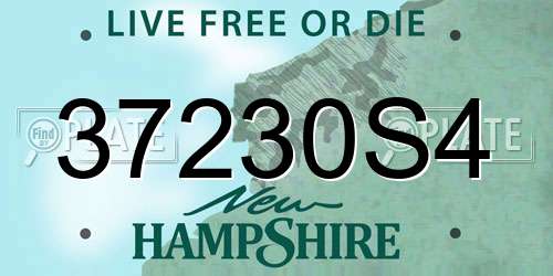 37230S4 New Hampshire License Plate