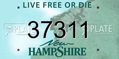 37311 New Hampshire License Plate