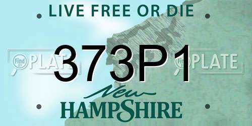 373P1 New Hampshire License Plate