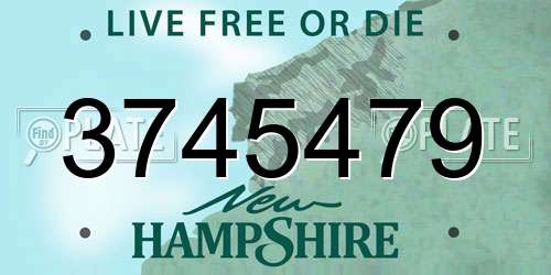 3745479 New Hampshire License Plate