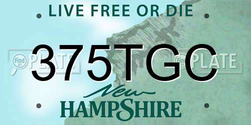 375TGC New Hampshire License Plate