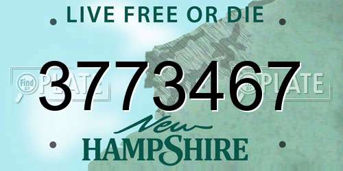 3773467 New Hampshire License Plate