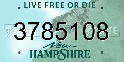 3785108 New Hampshire License Plate