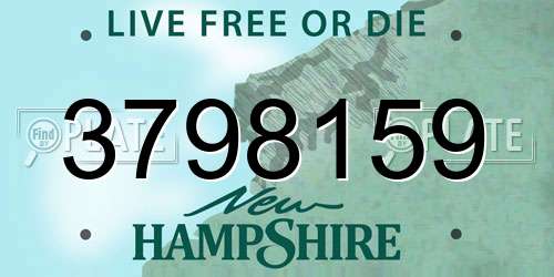 3798159 New Hampshire License Plate