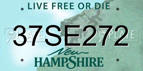 37SE272 New Hampshire License Plate