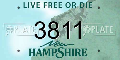 3811 New Hampshire License Plate