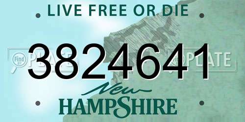 3824641 New Hampshire License Plate