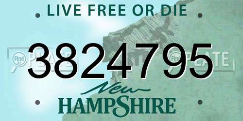3824795 New Hampshire License Plate