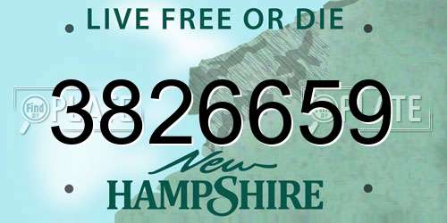3826659 New Hampshire License Plate