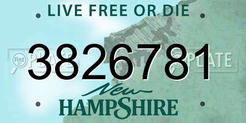 3826781 New Hampshire License Plate