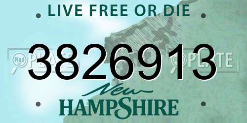 3826913 New Hampshire License Plate