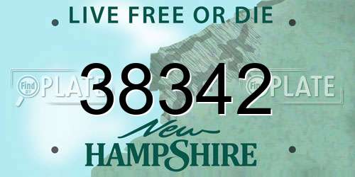38342 New Hampshire License Plate