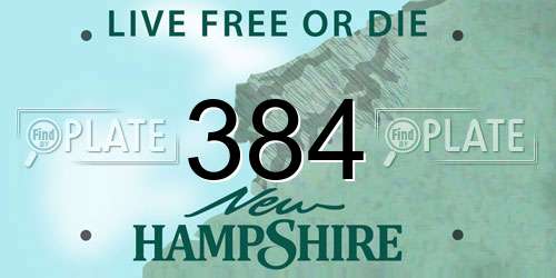 384 New Hampshire License Plate