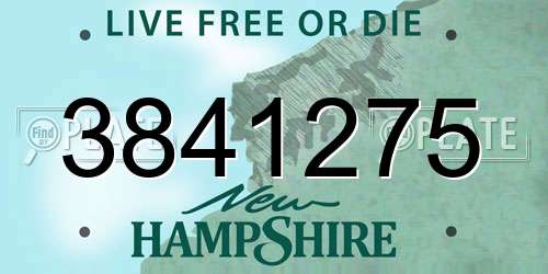 3841275 New Hampshire License Plate