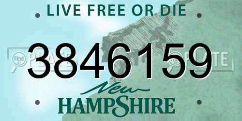 3846159 New Hampshire License Plate