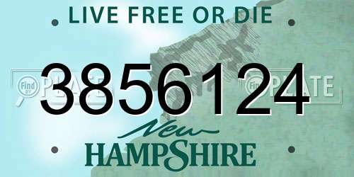 3856124 New Hampshire License Plate