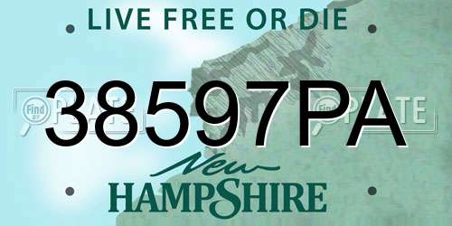 38597PA New Hampshire License Plate