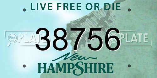 38756 New Hampshire License Plate