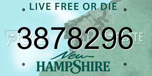 3878296 New Hampshire License Plate