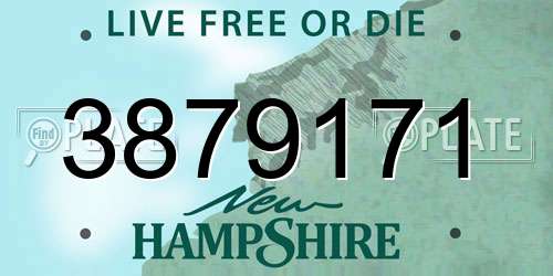 3879171 New Hampshire License Plate