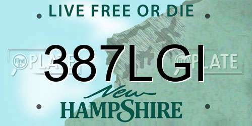 387LGI New Hampshire License Plate