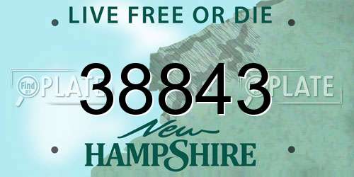 38843 New Hampshire License Plate