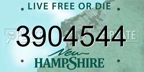 3904544 New Hampshire License Plate