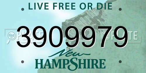 3909979 New Hampshire License Plate