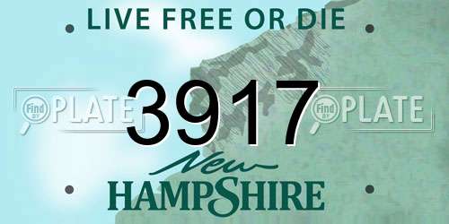 3917 New Hampshire License Plate