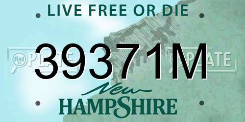 39371M New Hampshire License Plate