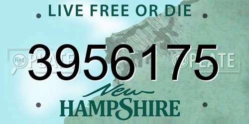 3956175 New Hampshire License Plate