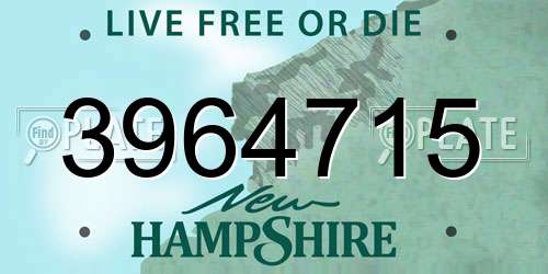 3964715 New Hampshire License Plate