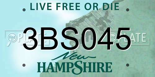 3BS045 New Hampshire License Plate