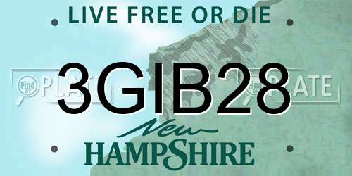 3GIB28 New Hampshire License Plate