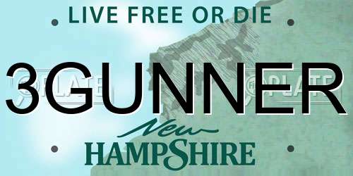 3GUNNER New Hampshire License Plate
