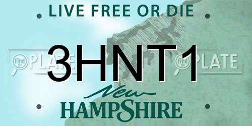 3HNT1 New Hampshire License Plate