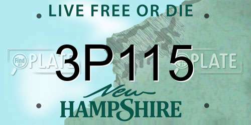 3P115 New Hampshire License Plate