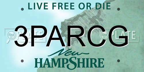 3PARCG New Hampshire License Plate
