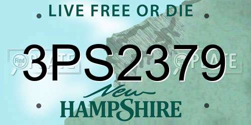 3PS2379 New Hampshire License Plate