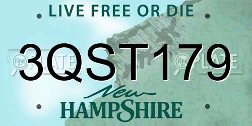 3QST179 New Hampshire License Plate